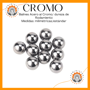 BALINES ACERO AL CROMO G25/ MEDIDAS STD Y MM.