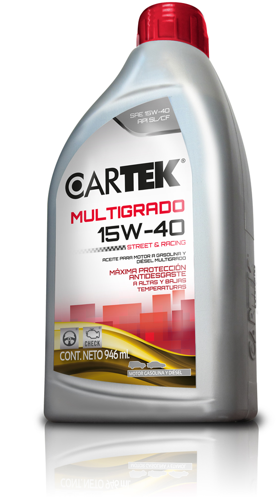 ACEITE PARA MOTOR MULTIGRADO- CARTEK 15W-40 DIESEL/GASOLINA